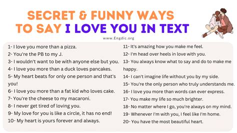 100 Secret Funny Ways To Say I Love You Engdic 100 Secret Funny Ways To Say I Love You Engdic