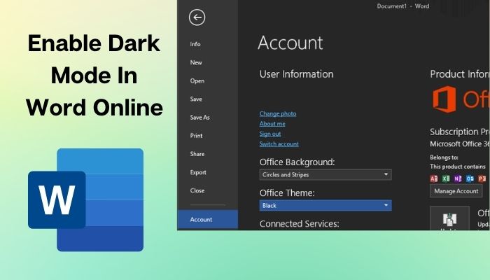 2 Steps To Enable Dark Mode In Word Online Ms Guide 2024 2 Steps To Enable Dark Mode In Word Online Ms Guide 2024
