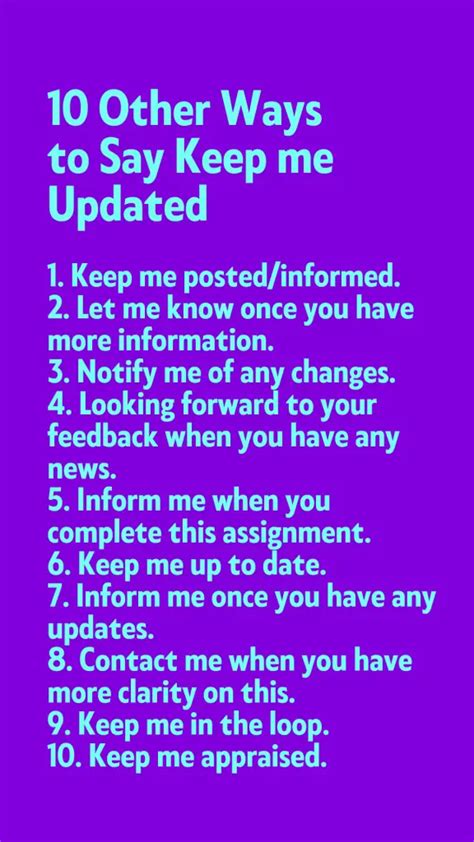 20 Other Ways To Say Keep Me Updated Copy Paste Emails Com 20 Other Ways To Say Keep Me Updated Copy Paste Emails Com