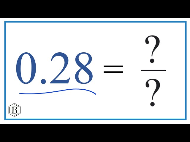 Unveiling the Mystery: 28 as a Fraction