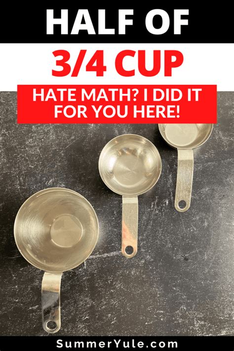How to Divide 3/4 Cup by 2: Easy Tips