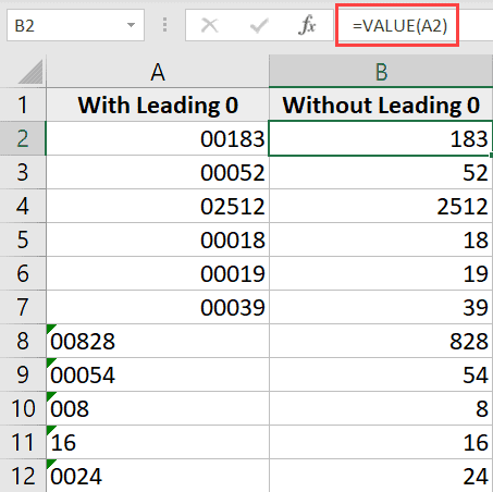 5 Ways To Remove Leading Zeros In Excel 5 Ways To Remove Leading Zeros In Excel