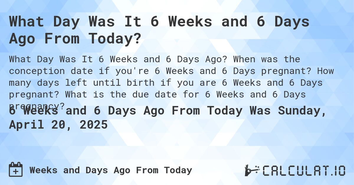 6 Tips for the Past Week