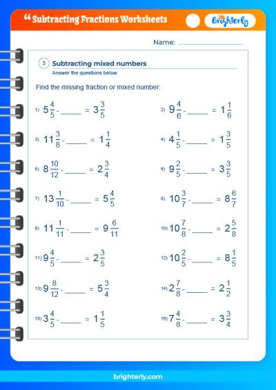 6 Free Adding And Subtracting Fractions With Regrouping Worksheet 6 Free Adding And Subtracting Fractions With Regrouping Worksheet