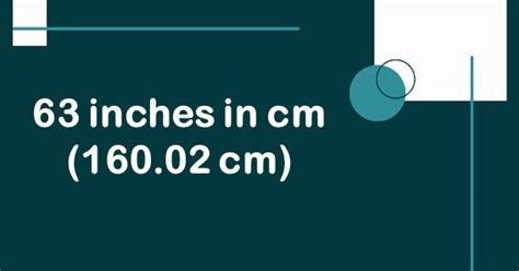 63 cm: The Inch Conversion Mystery