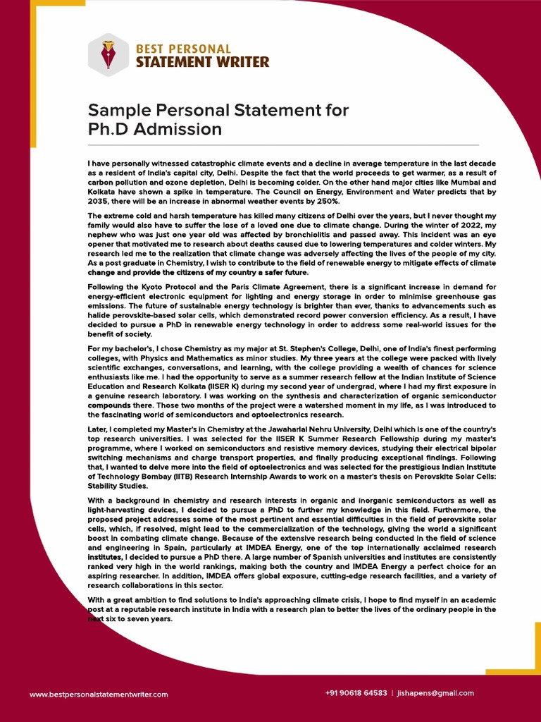 A Step By Step Tutorial To Write Phd Personal Statement A Step By Step Tutorial To Write Phd Personal Statement