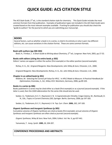 ACS Citation Style: 5 Quick Tips