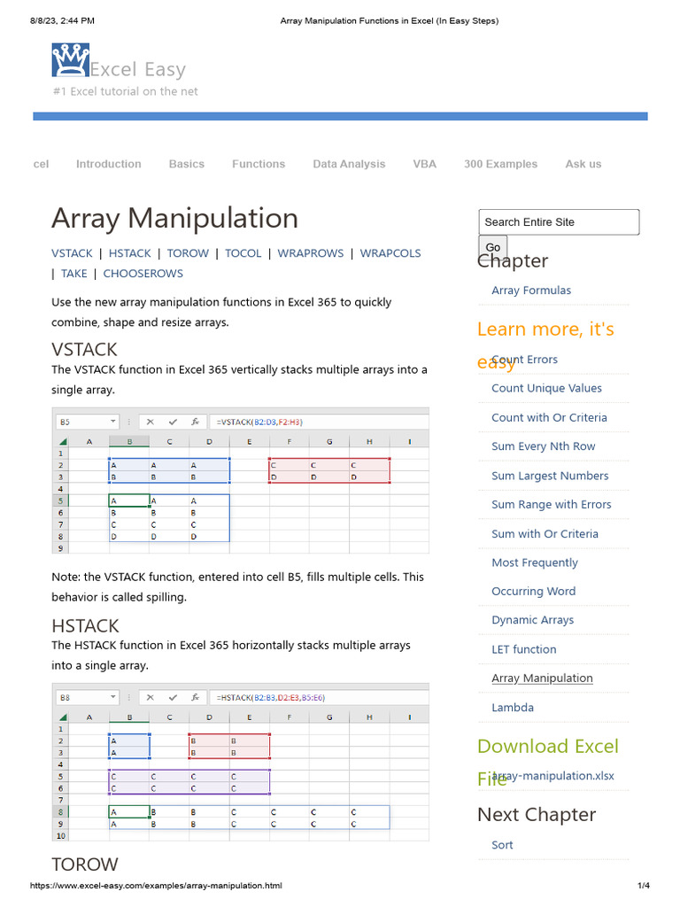 Activity Array Manipulation Activity Array Manipulation