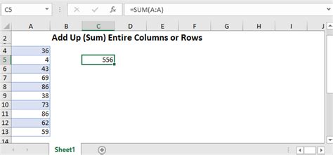 Add Up Sum Entire Columns Or Rows In Excel Automate Excel Add Up Sum Entire Columns Or Rows In Excel Automate Excel