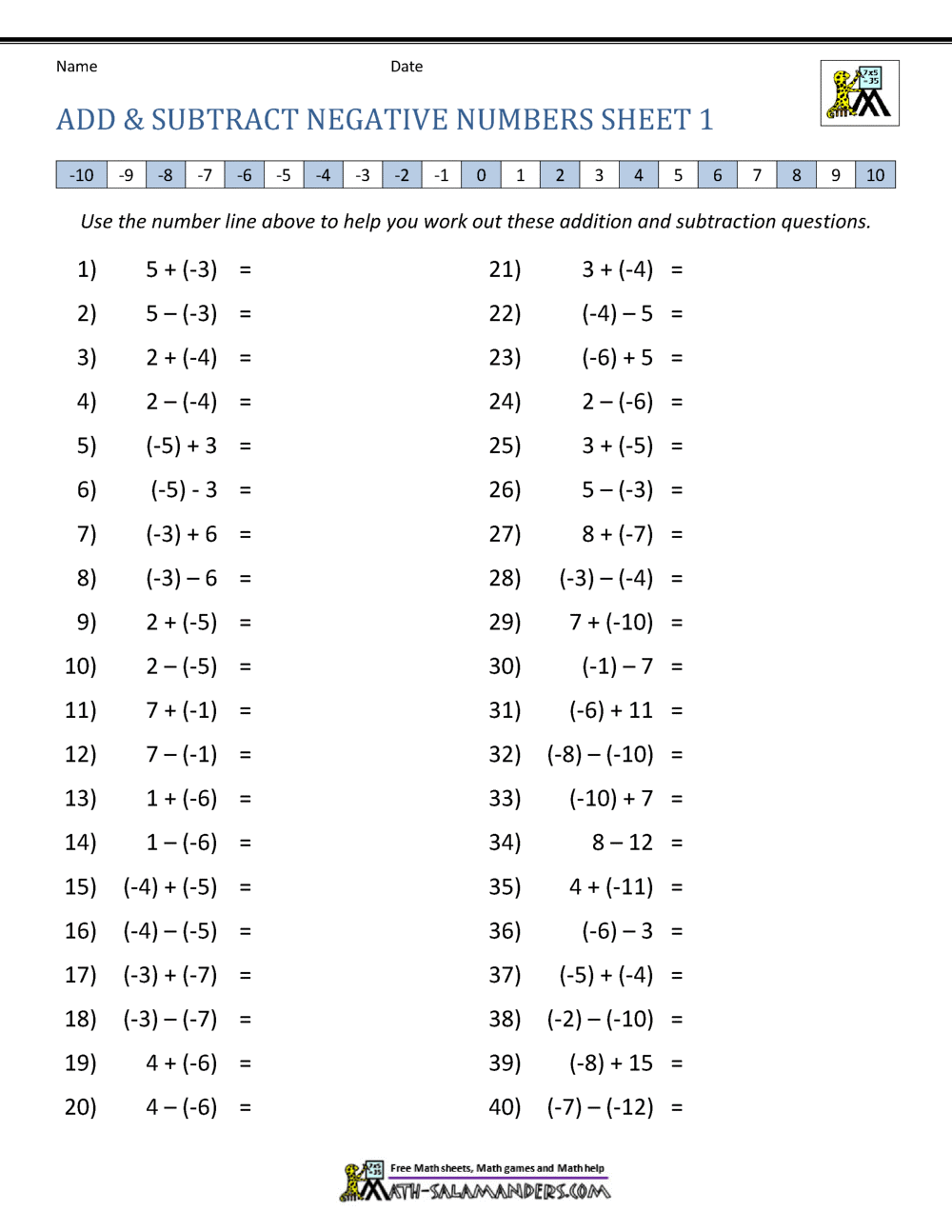 Mastering the Art of Negative Number Arithmetic