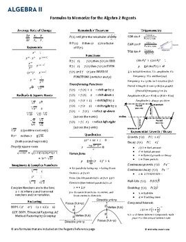 ALGEBRA 2 REGENS: 7 Study Tips ALGEBRA 2 REGENS: 7 Study Tips