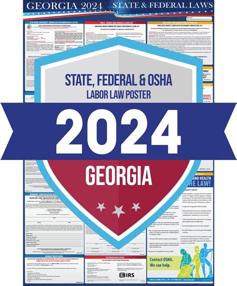 Amazon Com 2024 Georgia State And Federal Labor Laws Poster Osha