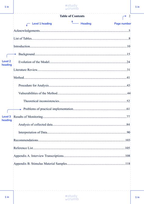 APA Style Table of Contents Made Easy