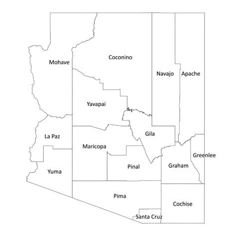 Arizona Labeled Map Labeled Maps Arizona Labeled Map Labeled Maps
