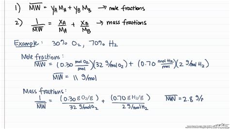 Average Molecular Weight Calculation Youtube Average Molecular Weight Calculation Youtube