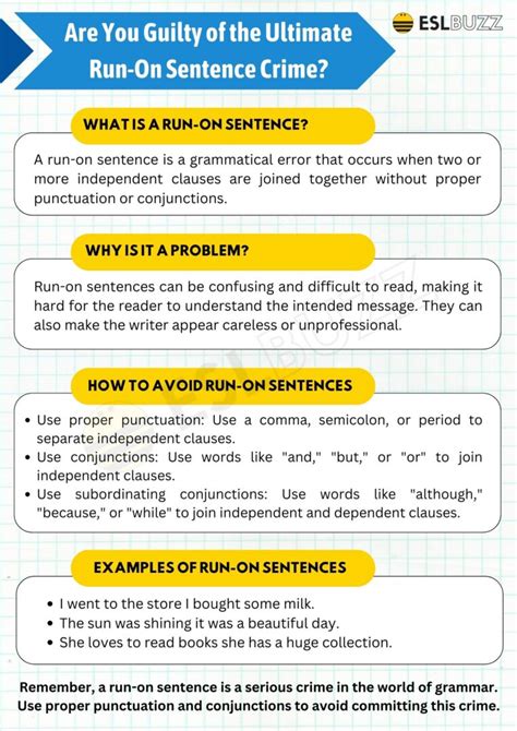 Avoiding Run On Sentences The Ultimate Guide To Clear Writing Eslbuzz Avoiding Run On Sentences The Ultimate Guide To Clear Writing Eslbuzz
