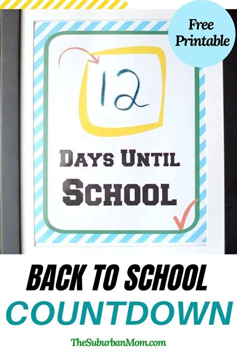 Back To School Countdown Free Printable The Suburban Mom Back To School Countdown Free Printable The Suburban Mom