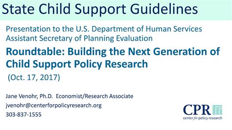 Building The Next Generation Of Child Support Policy Research Building The Next Generation Of Child Support Policy Research