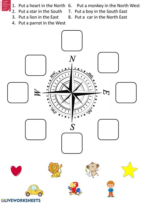 Cardinal Directions Worksheet Cardinal Directions Worksheet