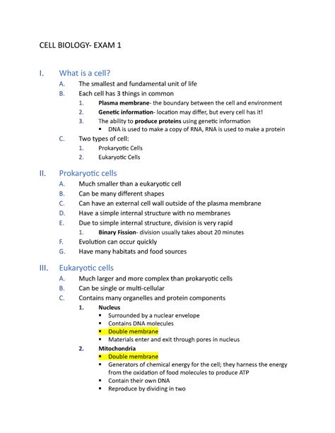 Cell Biology Exam: 5 Essential Tips