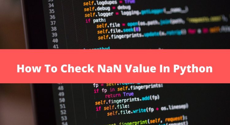 How to Check for NaN Values in Python