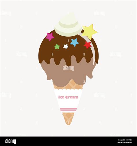 Chocolate Ice Cream Cone Clipart Cute Dessert Illustration Vector Chocolate Ice Cream Cone Clipart Cute Dessert Illustration Vector