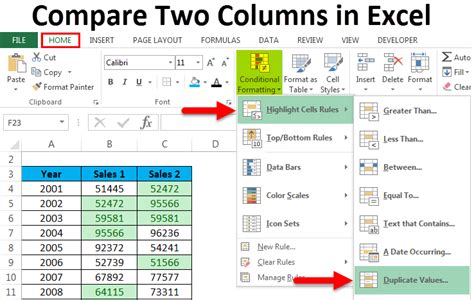 Excel's Column Comparison: Uncover Differences Fast