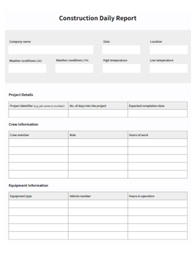 Daily Report: A Construction Project Guide Daily Report: A Construction Project Guide