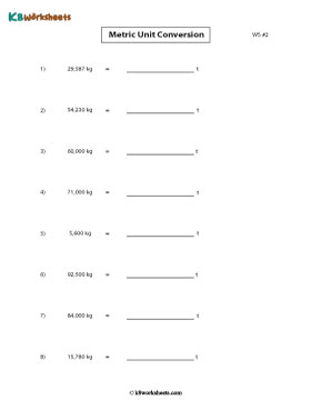 Convert Between Kilograms And Metric Tons Worksheets Convert Between Kilograms And Metric Tons Worksheets
