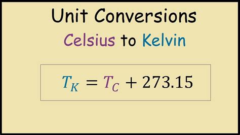 Converting From Kelvin To Celsius Youtube Converting From Kelvin To Celsius Youtube