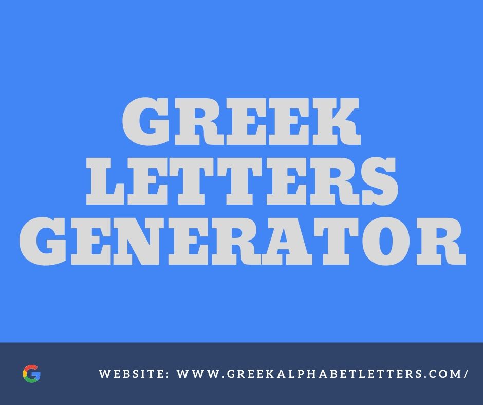 The Easy Guide to Greek Letters