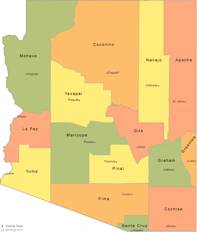 Arizona County Map: An Interactive Guide Arizona County Map: An Interactive Guide