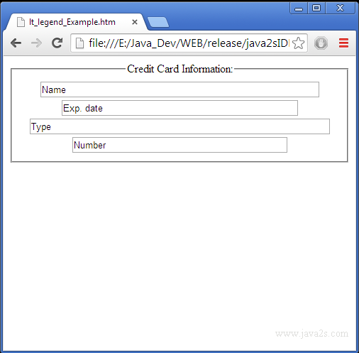 Create Legend With Accesskey In Html And Css