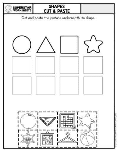 Cut And Paste Worksheets Superstar Worksheets