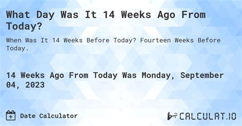 Unraveling the Secrets of 14 Weeks Past