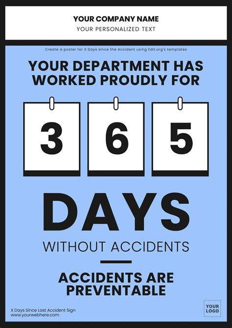 Days Since Last Accident Sign Templates Days Since Last Accident Sign Templates