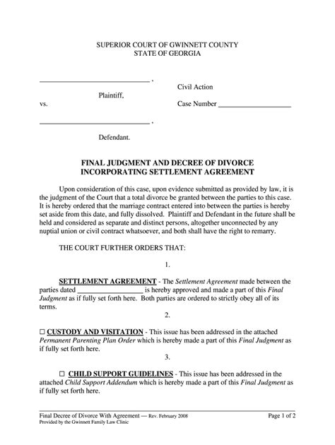 Navigating the Divorce Decree in Georgia