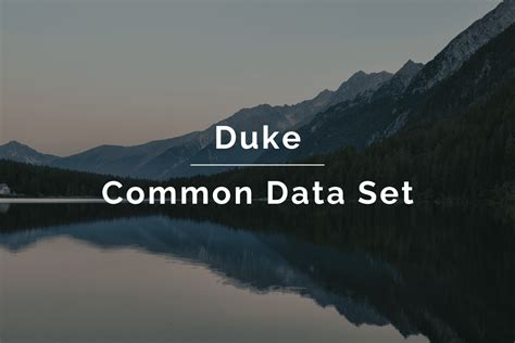 Duke's Essential Data Set: 8 Insights. Duke's Essential Data Set: 8 Insights.