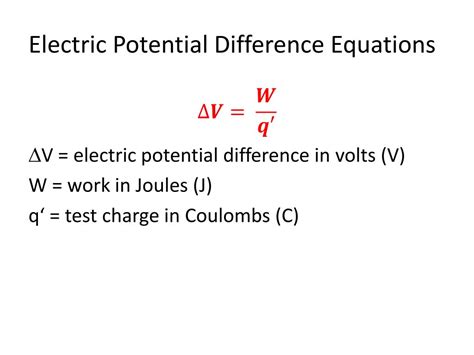 Understanding Electric Potential Difference: 3 Key Formulas Understanding Electric Potential Difference: 3 Key Formulas