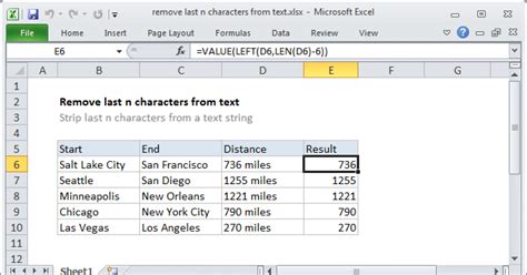 Delete the Last Character: Excel's Trick