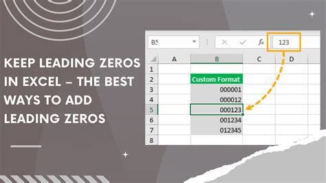 Keep Leading Zeros in Excel: Simple Guide