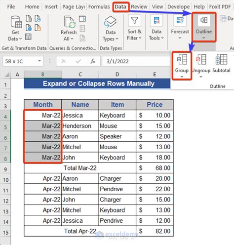 Mastering Excel: Expand & Collapse Rows Easily