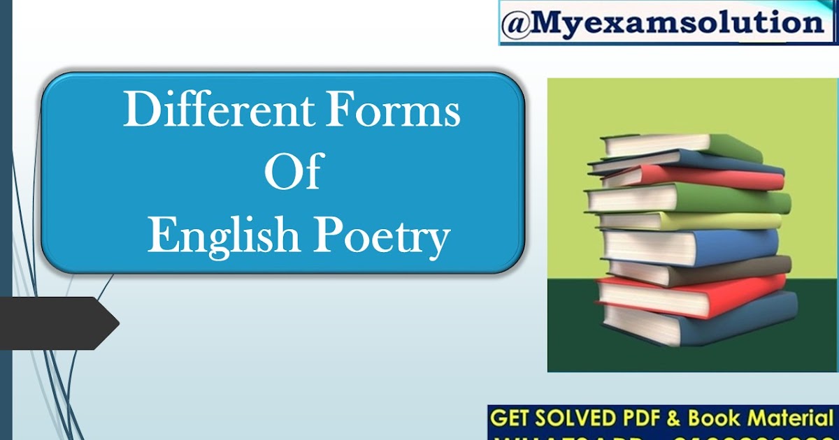 Exploring Different Forms Of English Poetry My Exam Solution Exploring Different Forms Of English Poetry My Exam Solution
