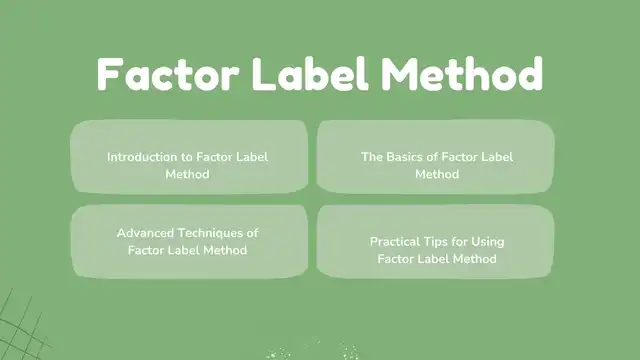 5 Simple Steps to Factor Label Mastery 5 Simple Steps to Factor Label Mastery