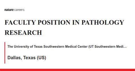 Faculty Position In Pathology Research Job With The University Of Texas Faculty Position In Pathology Research Job With The University Of Texas