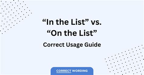 The Secret of Being Featured on the List