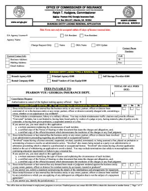 Fillable Online Oci Ga License Renewal Application Form Office Of Fillable Online Oci Ga License Renewal Application Form Office Of
