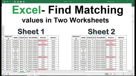 Finding Matching Data In Two Excel Sheets Finding Matching Data In Two Excel Sheets