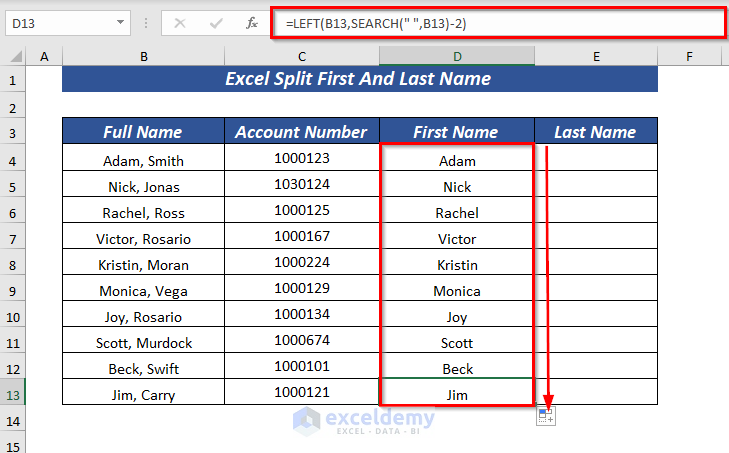 Split First Name Last Name in Excel: A Guide Split First Name Last Name in Excel: A Guide