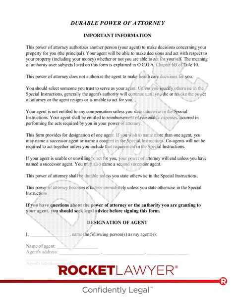 Free Georgia Power Of Attorney Template Rocket Lawyer Free Georgia Power Of Attorney Template Rocket Lawyer